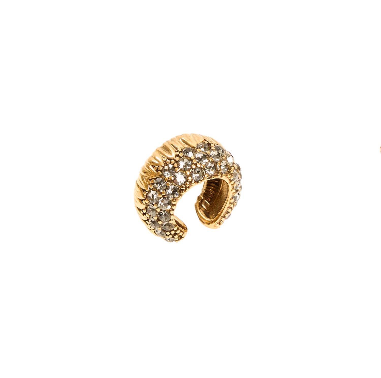 PIERCING GIRASSOL PÉTALAS CRAVEJADO OURO