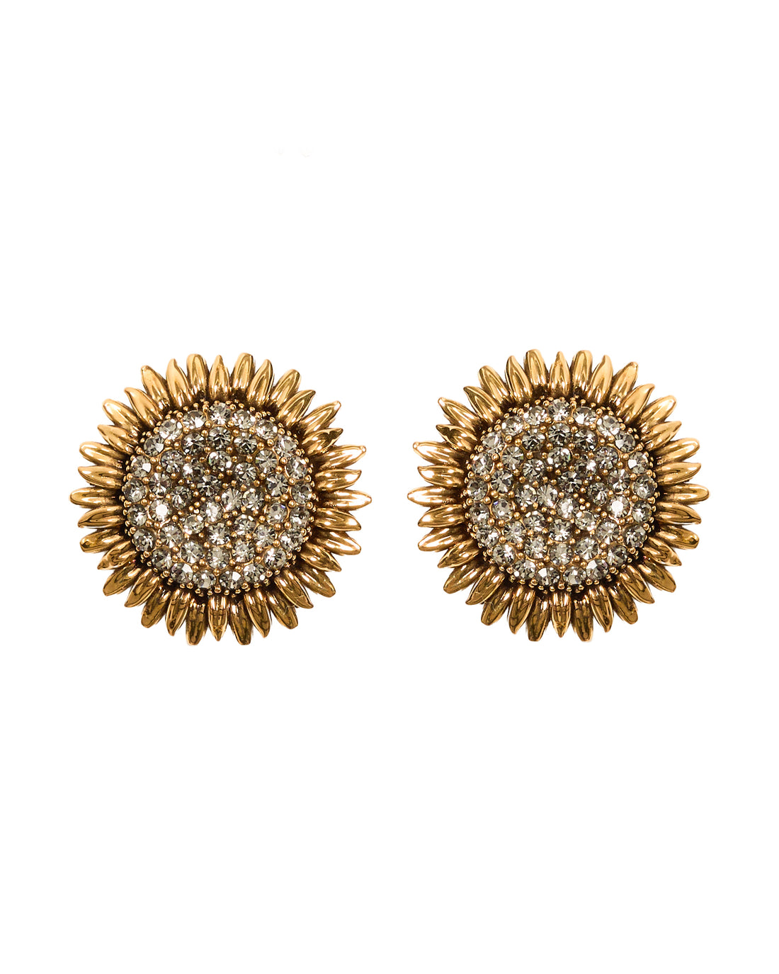 BRINCO GIRASSOL M CRAVEJADO OURO