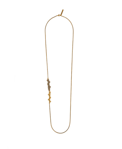 COLAR GIRASSOL CORRENTE CAULE 70CM OURO