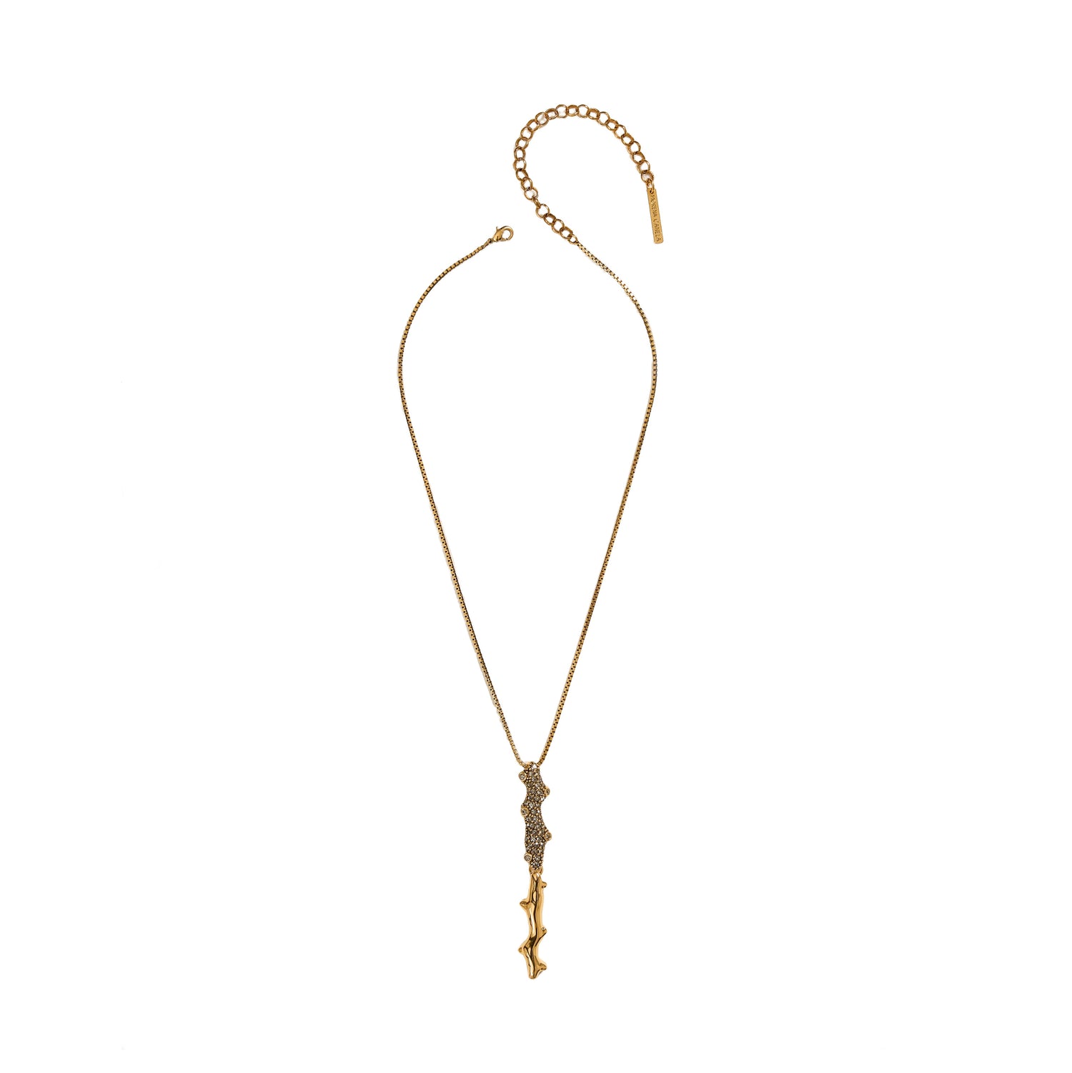 GRAVATINHA GIRASSOL CORRENTE CAULE 40CM OURO