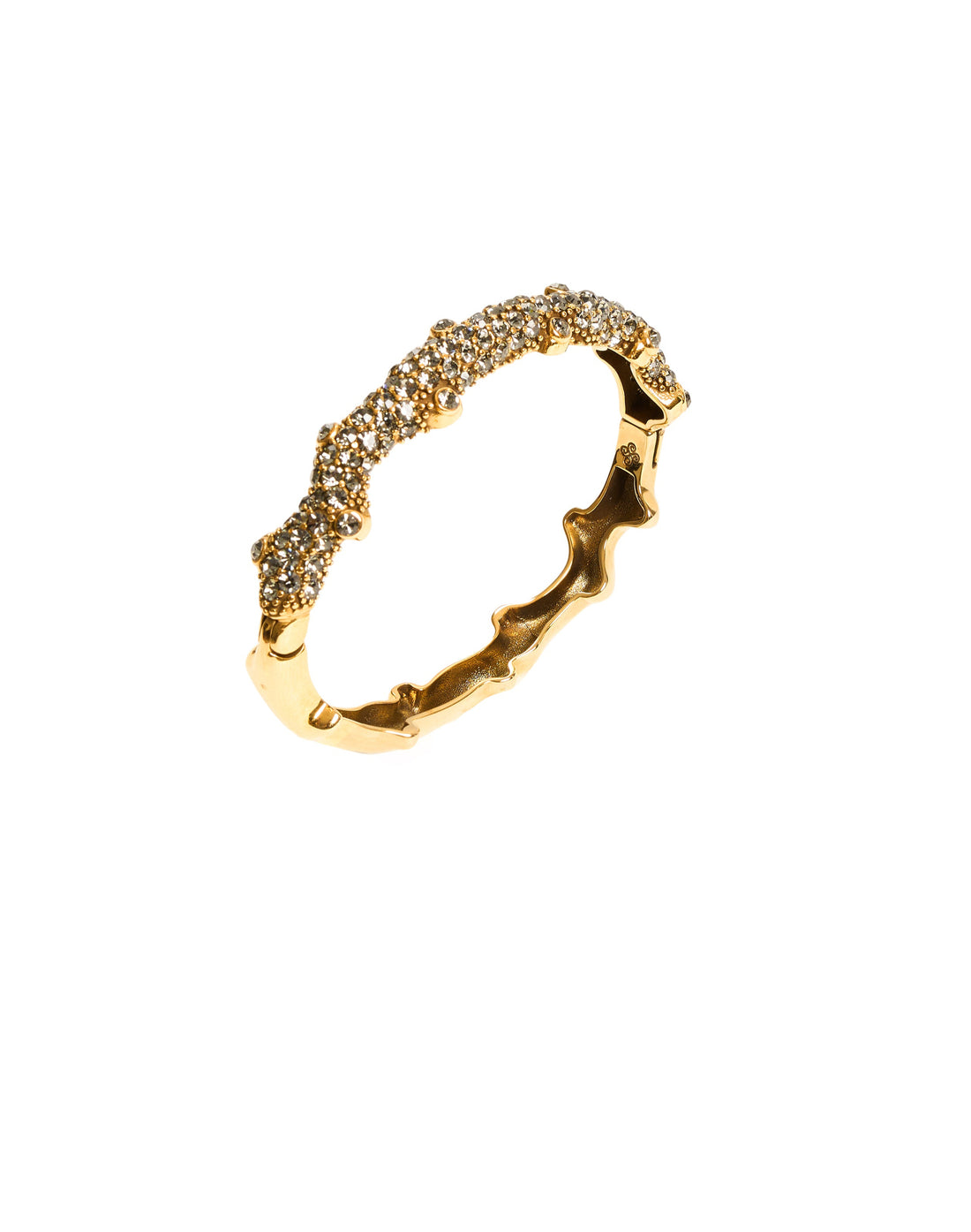 BRACELETE GIRASSOL CAULE CRAVEJADO OURO