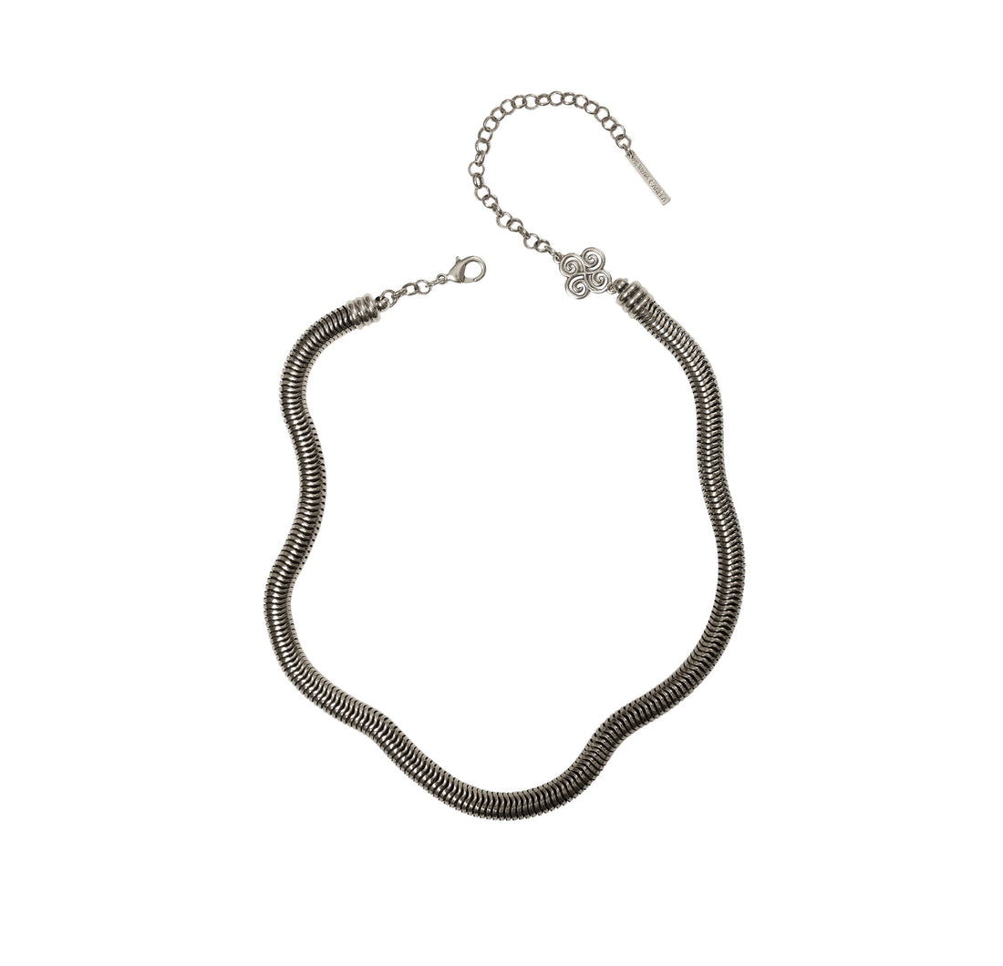 COLAR GIRASSOL CORRENTE CAULE 8MM PRATA