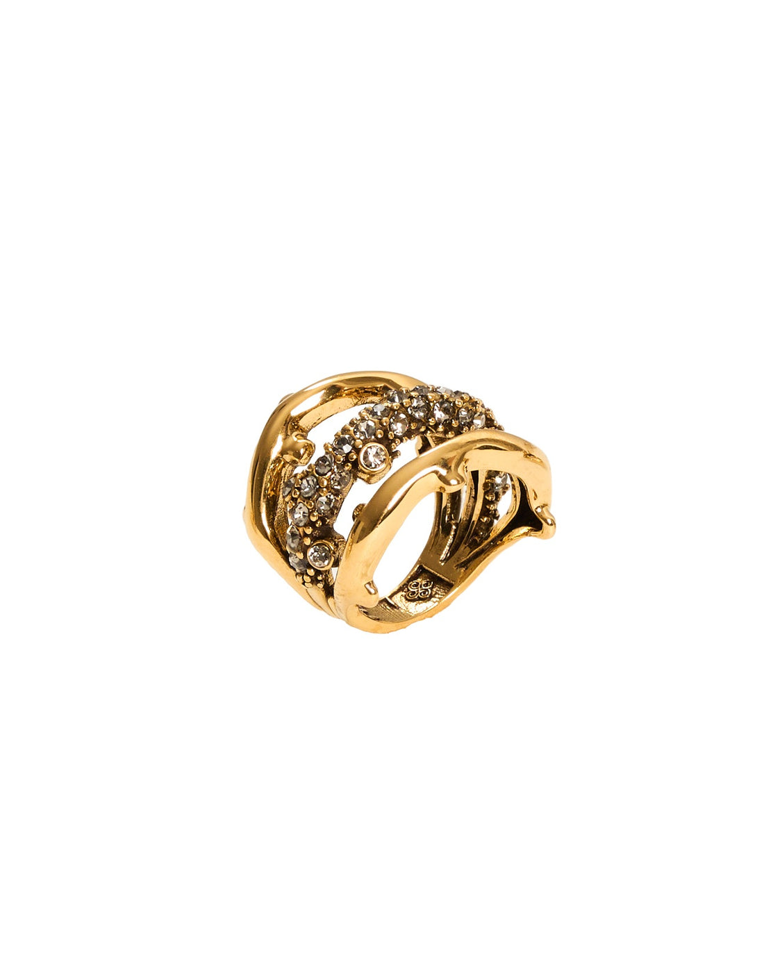 ANEL GIRASSOL TRIPLO CAULE OURO